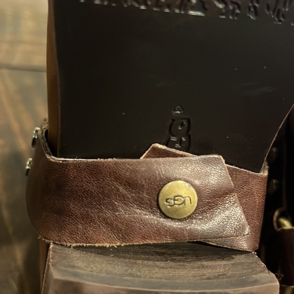 UGG Darling Harness Whisky Leather Ankle Boots - Picture 7 of 16